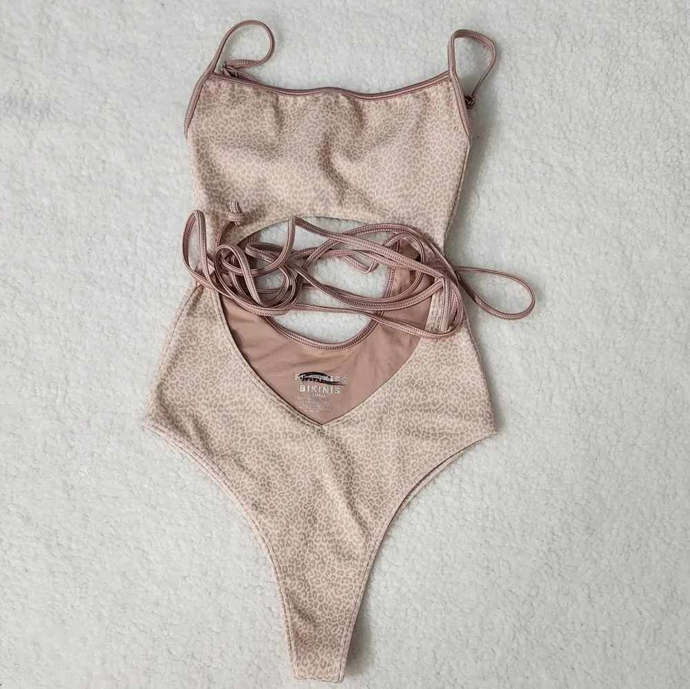 New!Frankie's‎ Bikinis Alice Terry Wrap One Piece Swimsuit